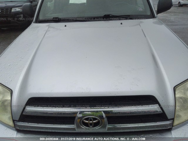 JTEZU14R650061785 - 2005 TOYOTA 4RUNNER SR5/SPORT SILVER photo 10