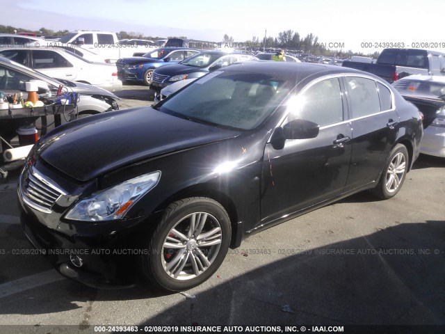 JN1CV6AR7DM766906 - 2013 INFINITI G37 BLACK photo 2