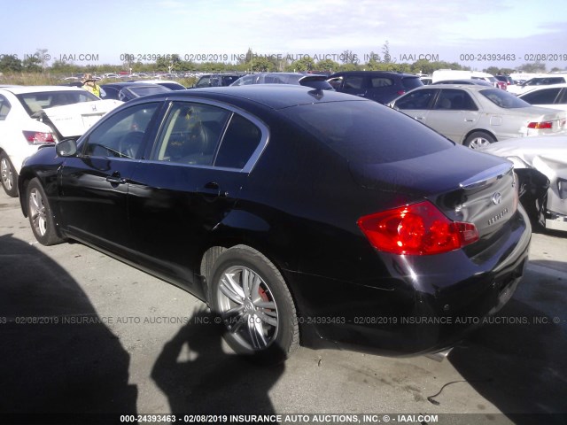 JN1CV6AR7DM766906 - 2013 INFINITI G37 BLACK photo 3