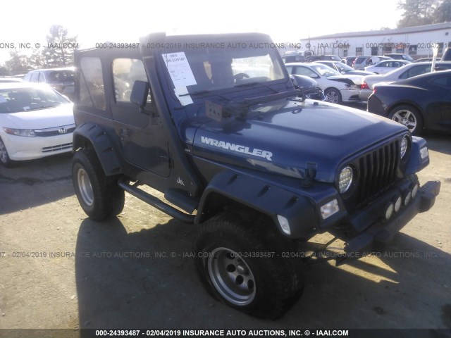 1J4FA29P61P364039 - 2001 JEEP WRANGLER / TJ SE Dark Blue photo 1