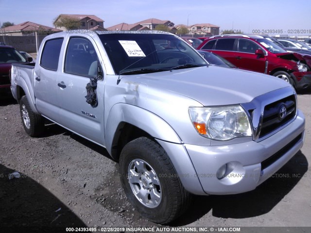5TEJU62N36Z206653 - 2006 TOYOTA TACOMA DOUBLE CAB PRERUNNER SILVER photo 1