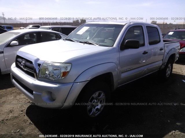 5TEJU62N36Z206653 - 2006 TOYOTA TACOMA DOUBLE CAB PRERUNNER SILVER photo 2