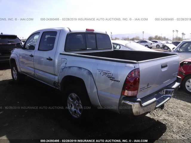 5TEJU62N36Z206653 - 2006 TOYOTA TACOMA DOUBLE CAB PRERUNNER SILVER photo 3