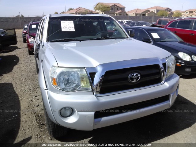 5TEJU62N36Z206653 - 2006 TOYOTA TACOMA DOUBLE CAB PRERUNNER SILVER photo 6