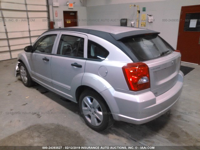 1B3HB48B57D281940 - 2007 DODGE CALIBER SXT SILVER photo 3