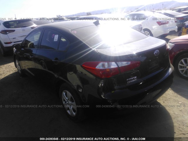 KNAFK4A64G5537771 - 2016 KIA FORTE LX BLACK photo 3