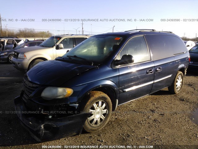 2A4GP54L56R851344 - 2006 CHRYSLER TOWN & COUNTRY TOURING BLUE photo 2