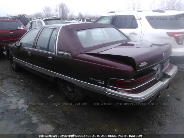 1G4BT5379NR457183 - 1992 BUICK ROADMASTER LIMITED MAROON photo 3