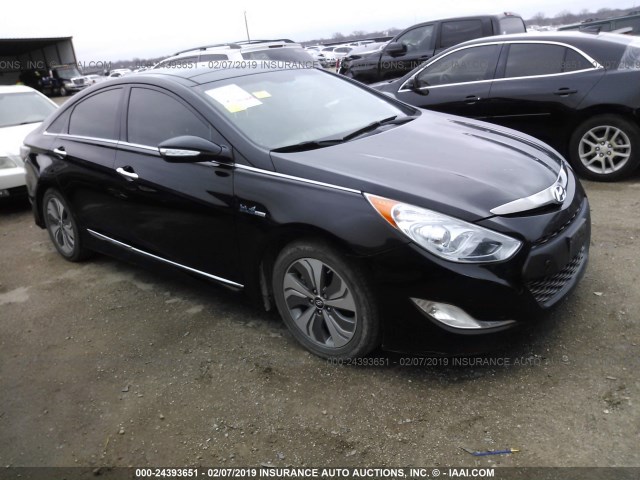 KMHEC4A43EA116358 - 2014 HYUNDAI SONATA HYBRID BLACK photo 1