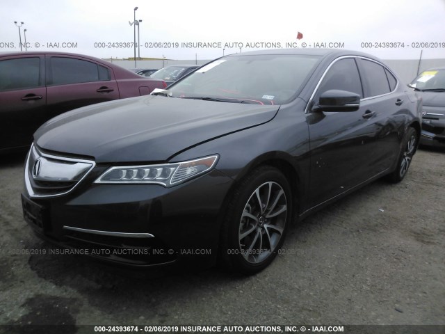 19UUB2F3XGA010890 - 2016 ACURA TLX GRAY photo 2