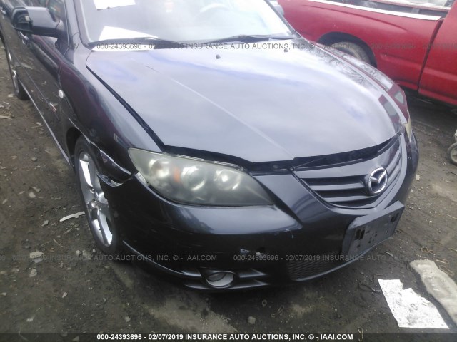 JM1BK323951289988 - 2005 MAZDA 3 S BLACK photo 6