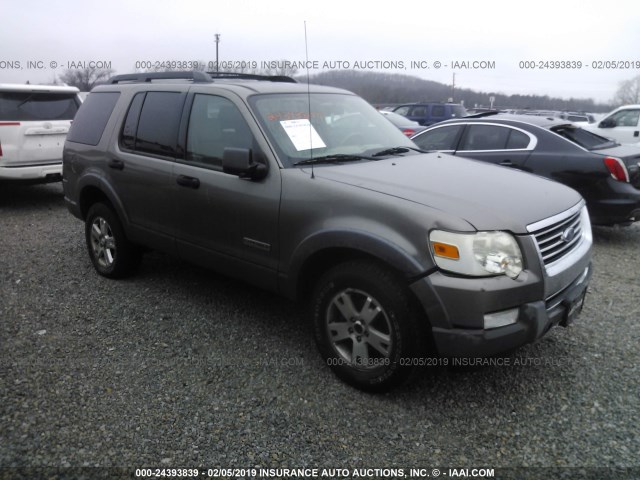 1FMEU63E66UB33234 - 2006 FORD EXPLORER XLT GRAY photo 1