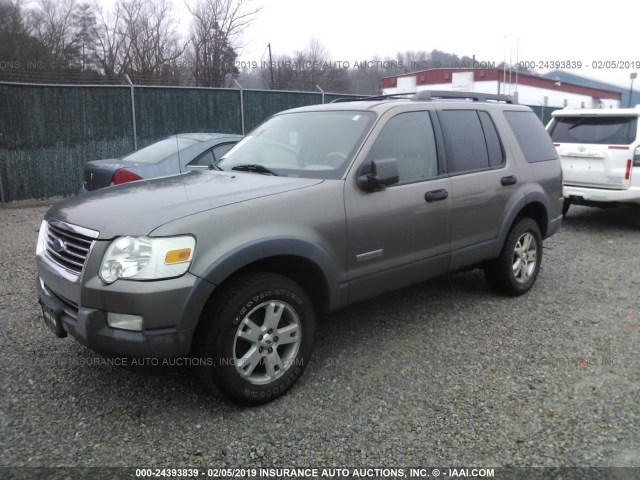 1FMEU63E66UB33234 - 2006 FORD EXPLORER XLT GRAY photo 2