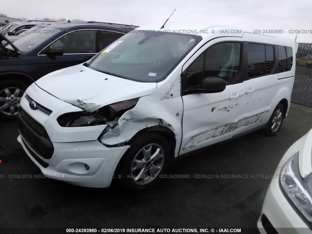 NM0GE9F70F1199592 - 2015 FORD TRANSIT CONNECT XLT WHITE photo 2