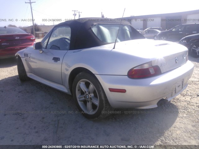 WBACH9346YLM91125 - 2000 BMW Z3 2.3 SILVER photo 3