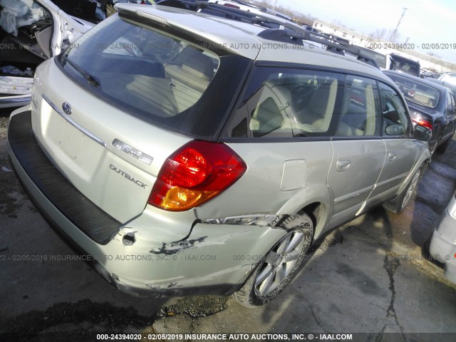 4S4BP62C377303110 - 2007 SUBARU OUTBACK OUTBACK 2.5I LIMITED GOLD photo 4