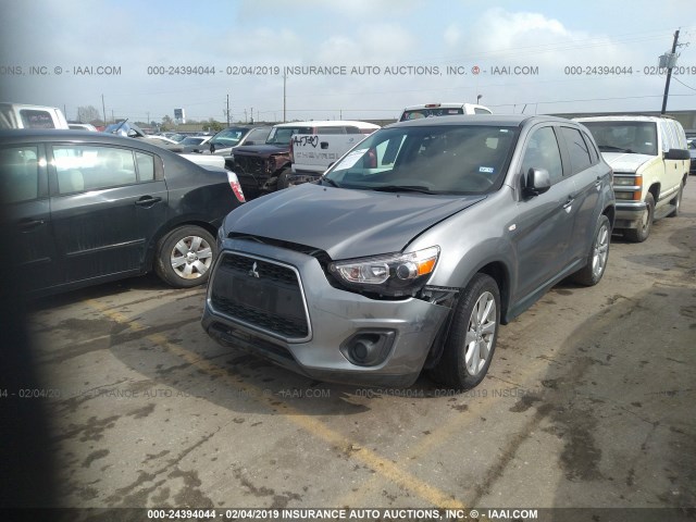 4A4AP3AW7FE058552 - 2015 MITSUBISHI OUTLANDER SPORT ES GRAY photo 2