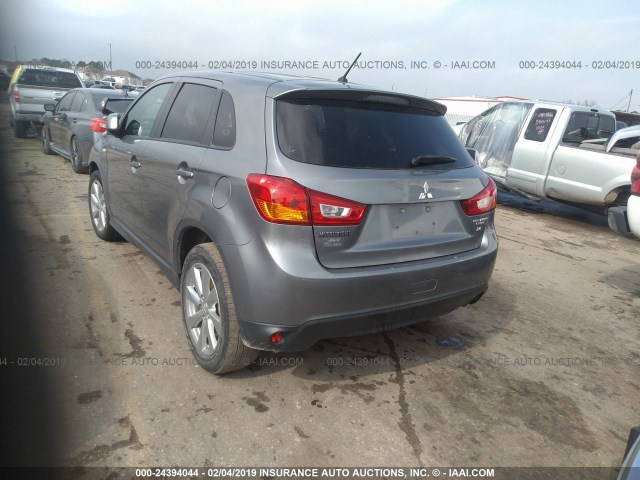 4A4AP3AW7FE058552 - 2015 MITSUBISHI OUTLANDER SPORT ES GRAY photo 3