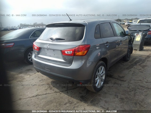 4A4AP3AW7FE058552 - 2015 MITSUBISHI OUTLANDER SPORT ES GRAY photo 4