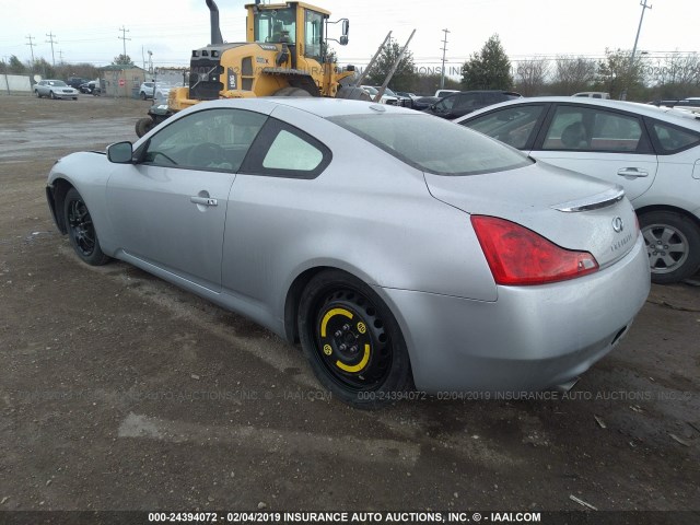 JNKCV64E99M607171 - 2009 INFINITI G37 JOURNEY/SPORT SILVER photo 3