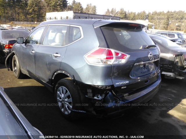 5N1AT2MV2EC791078 - 2014 NISSAN ROGUE S/SL/SV BLUE photo 3