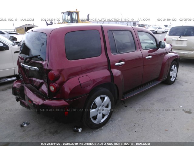 3GNCA23D08S681924 - 2008 CHEVROLET HHR LT MAROON photo 4