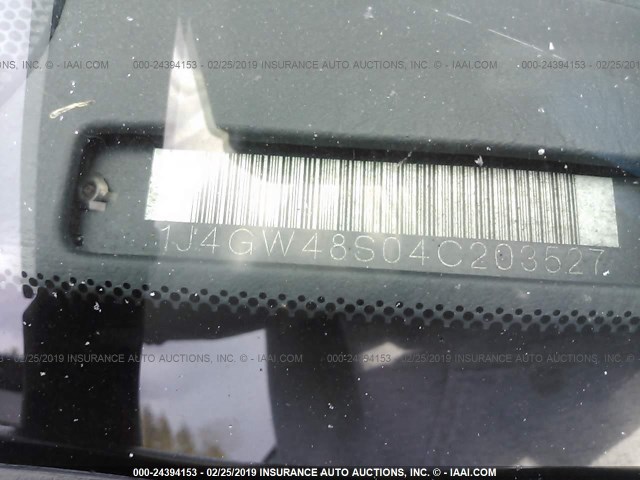 1J4GW48S04C203527 - 2004 JEEP GRAND CHEROKEE LAREDO/COLUMBIA/FREEDOM 黑色 照片 9