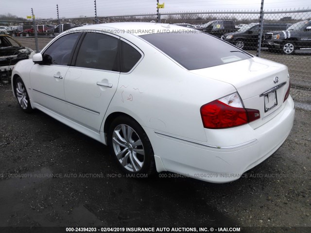 JNKBY01E28M500627 - 2008 INFINITI M45 SPORT WHITE photo 3