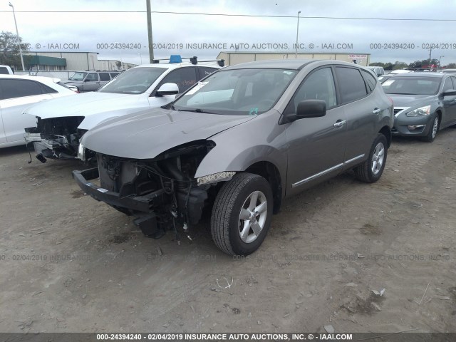 JN8AS5MT6CW604402 - 2012 NISSAN ROGUE S/SV GRAY photo 2