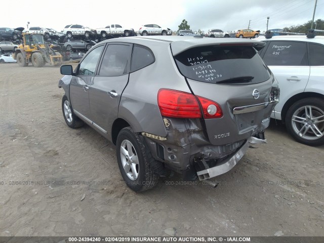 JN8AS5MT6CW604402 - 2012 NISSAN ROGUE S/SV GRAY photo 3