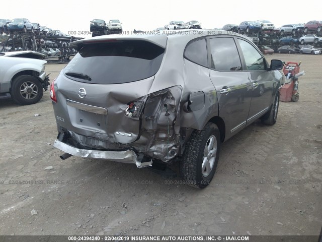 JN8AS5MT6CW604402 - 2012 NISSAN ROGUE S/SV GRAY photo 4