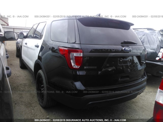 1FM5K8AR8GGC26084 - 2016 FORD EXPLORER POLICE INTERCEPTOR BLACK photo 3