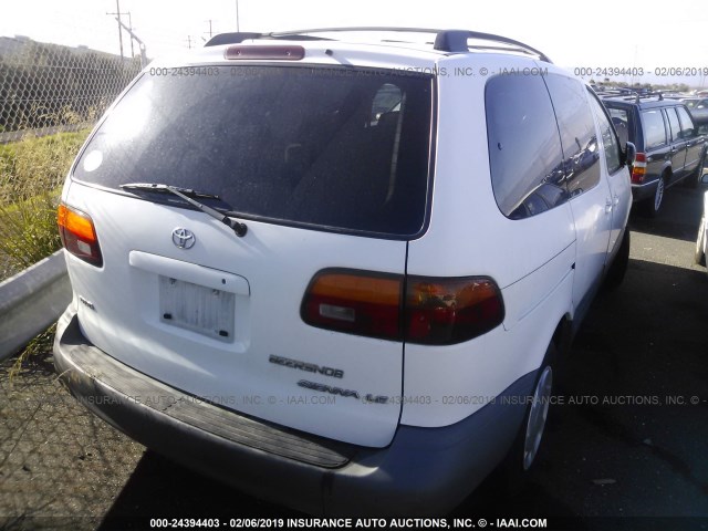 4T3ZF13C6YU303096 - 2000 TOYOTA SIENNA LE/XLE WHITE photo 4