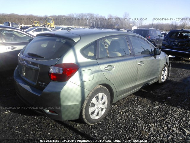 JF1GPAA63E8296102 - 2014 SUBARU IMPREZA GREEN photo 4