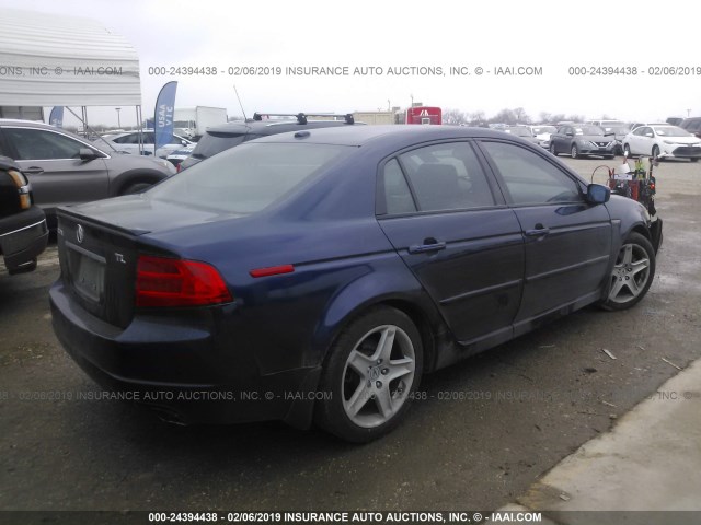 19UUA66216A055930 - 2006 ACURA 3.2TL BLUE photo 4