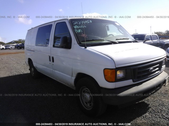 1FTRE14W94HB41959 - 2004 FORD ECONOLINE E150 VAN WHITE photo 1