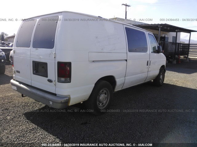 1FTRE14W94HB41959 - 2004 FORD ECONOLINE E150 VAN WHITE photo 4