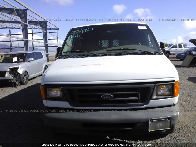 1FTRE14W94HB41959 - 2004 FORD ECONOLINE E150 VAN WHITE photo 6