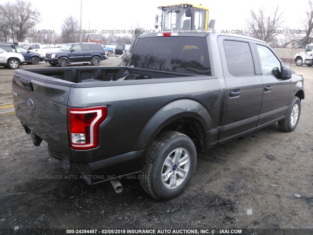 1FTEW1CF8HFA35145 - 2017 FORD F150 SUPERCREW GRAY photo 4