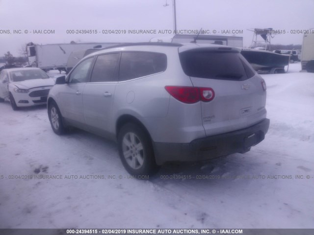 1GNKVJED5BJ369050 - 2011 CHEVROLET TRAVERSE LT SILVER photo 3