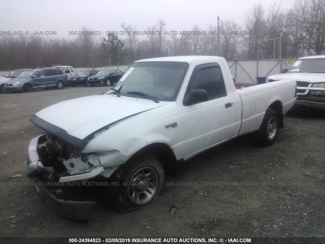 1FTYR10U44PA71958 - 2004 FORD RANGER WHITE photo 2