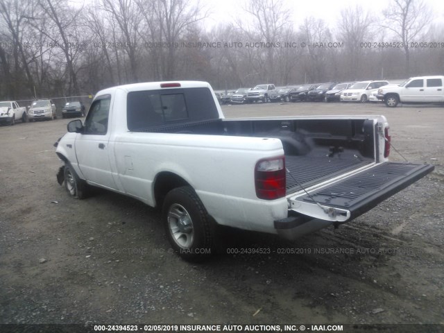 1FTYR10U44PA71958 - 2004 FORD RANGER WHITE photo 3