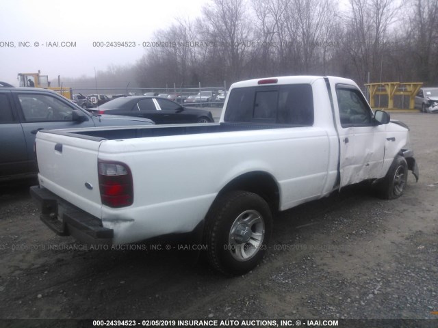 1FTYR10U44PA71958 - 2004 FORD RANGER WHITE photo 4