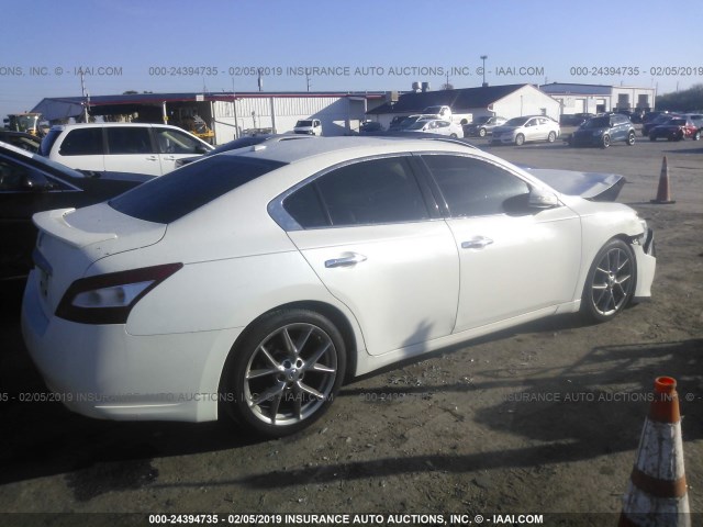 1N4AA5AP0AC867821 - 2010 NISSAN MAXIMA S/SV WHITE photo 4