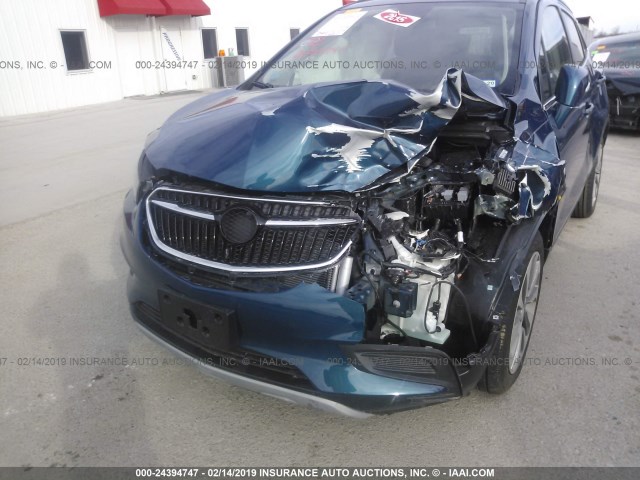 KL4CJASB6KB720550 - 2019 BUICK ENCORE PREFERRED BLUE photo 6