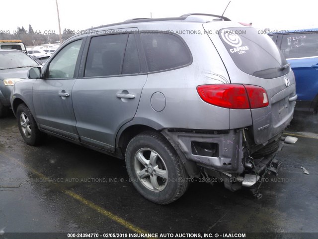 5NMSG13D07H124174 - 2007 HYUNDAI SANTA FE GLS SILVER photo 3