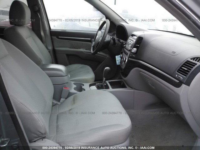 5NMSG13D07H124174 - 2007 HYUNDAI SANTA FE GLS SILVER photo 5