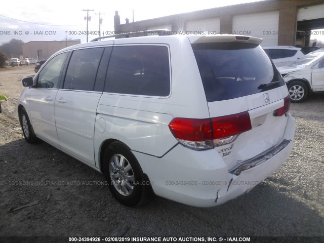 5FNRL38679B406803 - 2009 HONDA ODYSSEY EXL WHITE photo 3