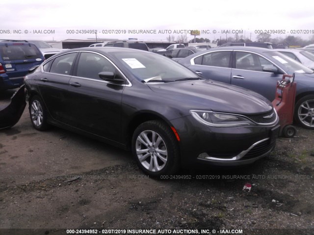 1C3CCCAB0FN603925 - 2015 CHRYSLER 200 LIMITED GRAY photo 1