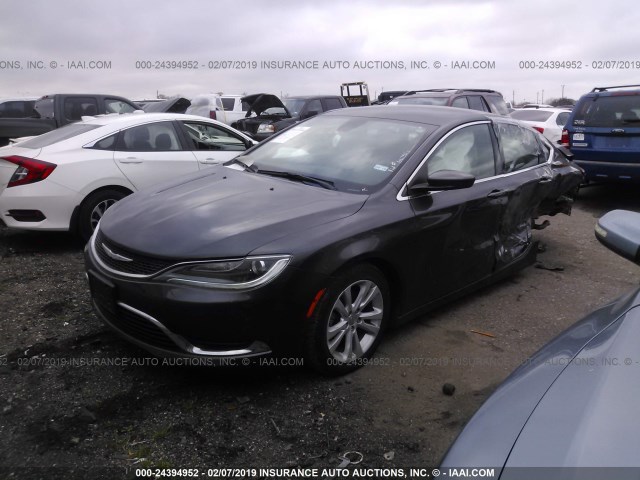 1C3CCCAB0FN603925 - 2015 CHRYSLER 200 LIMITED GRAY photo 2